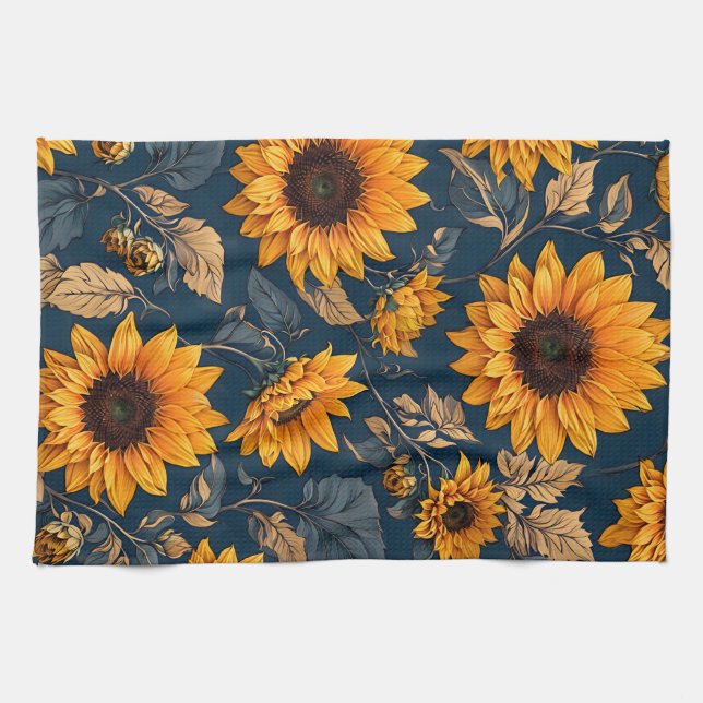 Solblommor Kökshandduk (Horisontell)