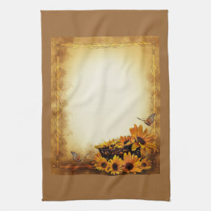 Solblommor Kökshandduk