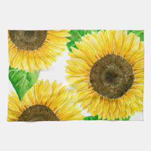 Solblommor Kökshandduk