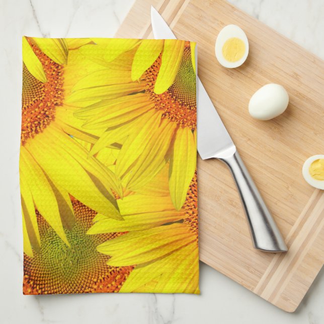 Solblommor Kökshandduk (Vikt i Fjärdedel)