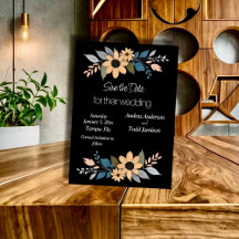 Solblommor kontrast svart bröllop