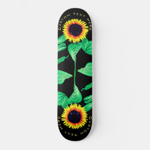 Solblommor - lägg till text / Färg - Solsken Mini Skateboard Bräda 18,5 Cm