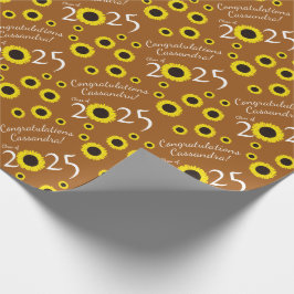 Solblommor Land Studentfest Rust Orange Presentpapper