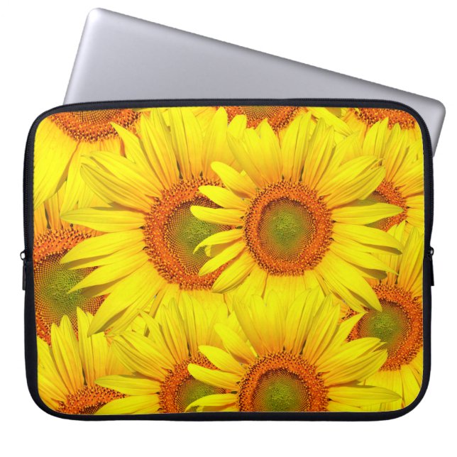 Solblommor Laptop Fodral (Framsidan)