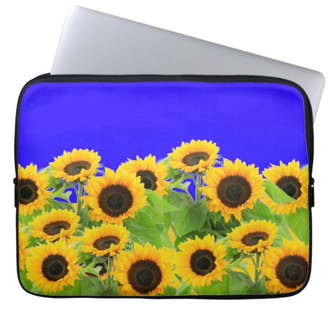 Solblommor Laptop sleeve Ukraina Flagga Färg (Framsidan)