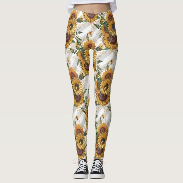 Solblommor Leggings (Framsida)