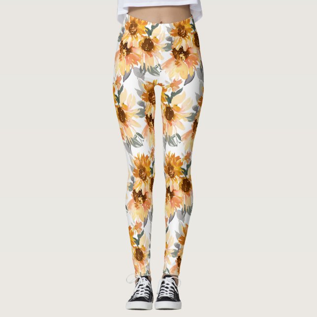 Solblommor Leggings (Framsida)