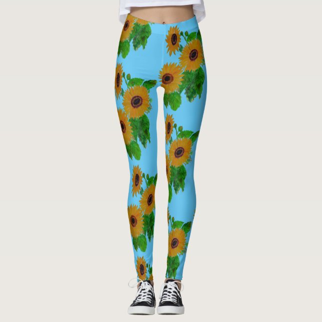 Solblommor Leggings (Framsida)