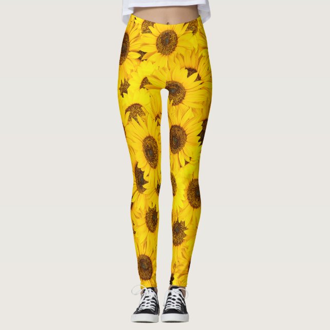 Solblommor Leggings (Framsida)