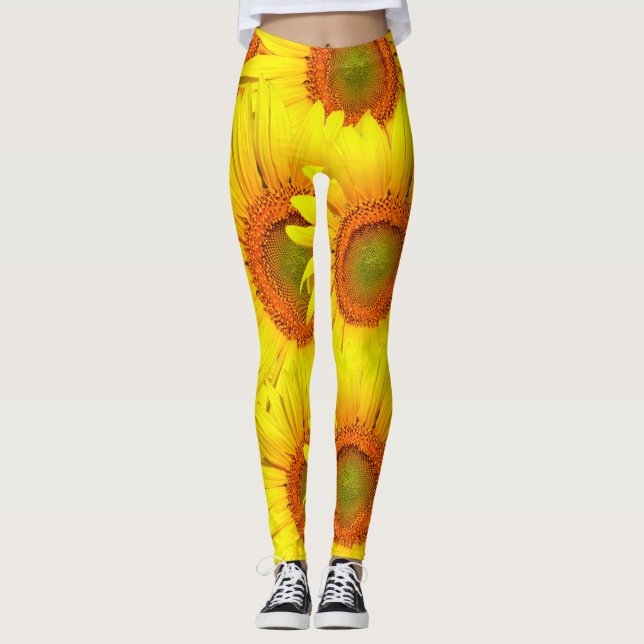 Solblommor Leggings (Framsida)