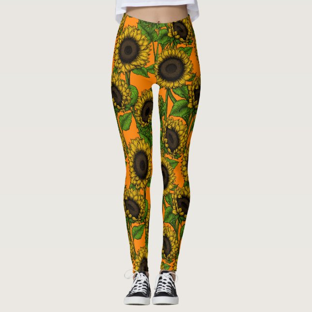 Solblommor Leggings (Framsida)