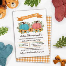 Solblommor Little Pumpkin Fall Gender Reveal