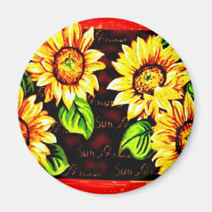 Solblommor Magnet
