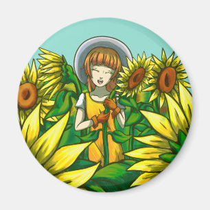 Solblommor Magnet