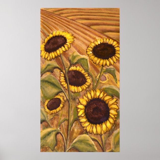 Solblommor Målar kanadensiska liggande utskrifter Poster (Framsidan)