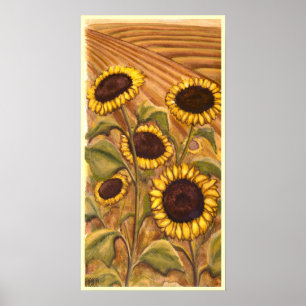 Solblommor Målar kanadensiska liggande utskrifter Poster