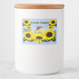 Solblommor Mat Etiketter