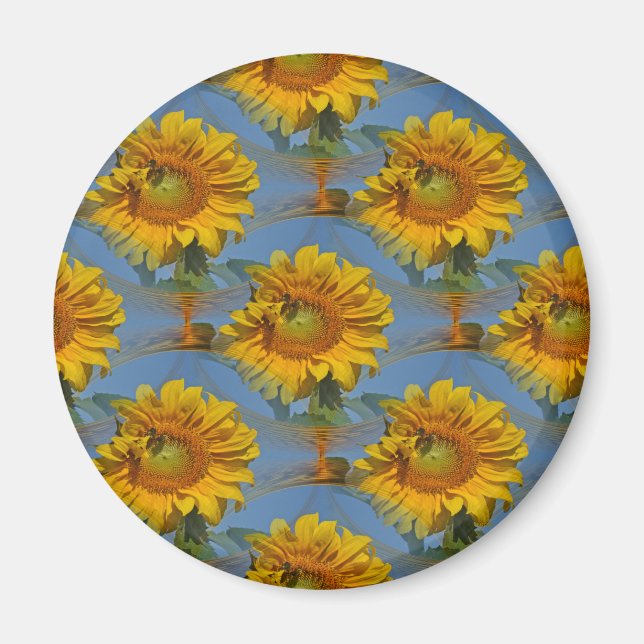 Solblommor med vänner... magnet (Framsidan)