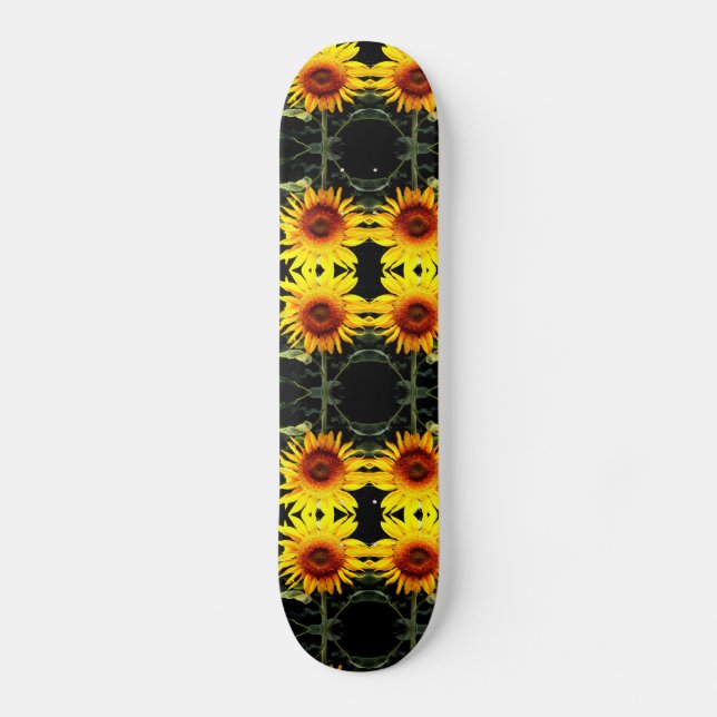 Solblommor Mini Skateboard Bräda 18,5 Cm (Framsida)