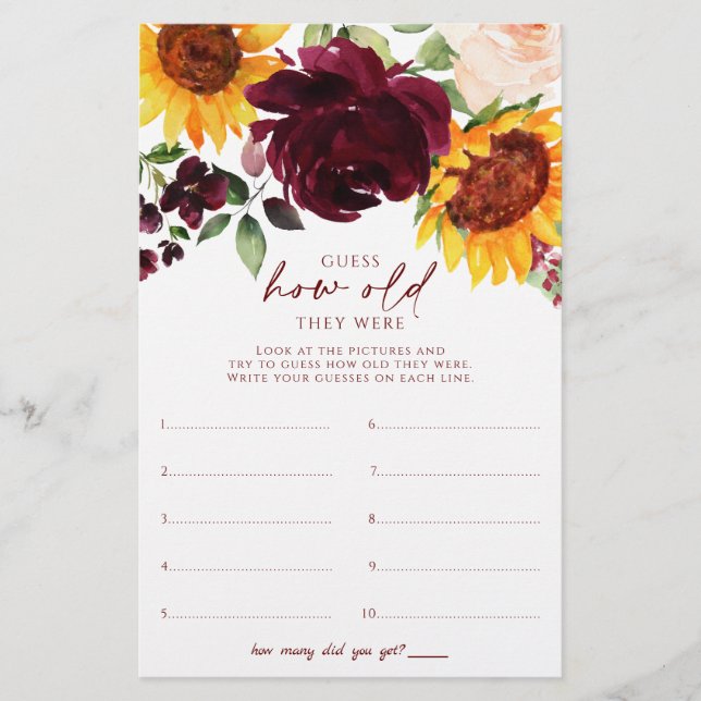 Solblommor, Möhippa, var gamla (Framsida)