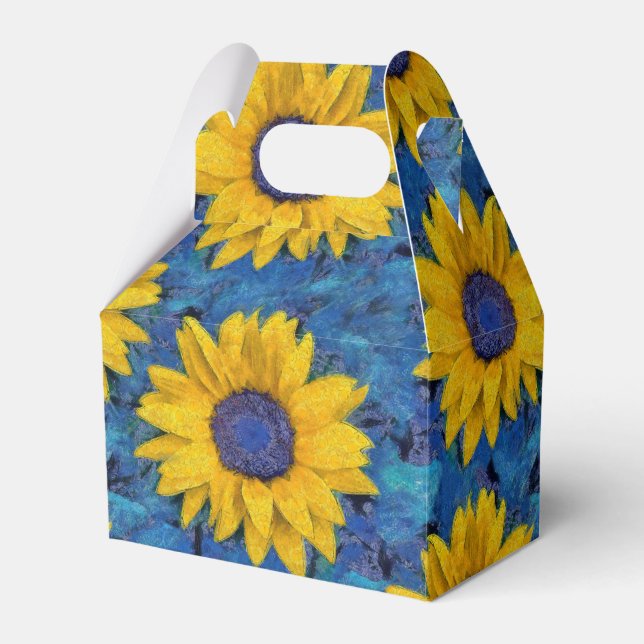 Solblommor Mönster Presentaskar (Framsidan Sidan)