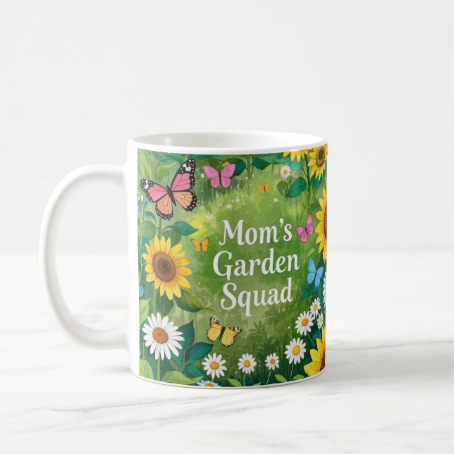 Solblommor Mors dag Garden Squad Kaffemugg (Vänster)
