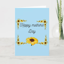 Solblommor Mors dag Tack Kort