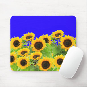 Solblommor Mouse Pad Ukraina Flagga Färg - Frihet Musmatta