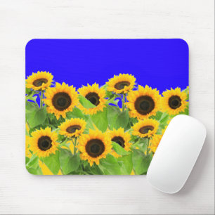 Solblommor Mouse Pad Ukraina Flagga Färg - Frihet Musmatta