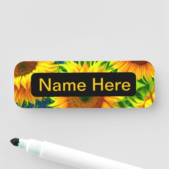 Solblommor Namnbricka (På plats)