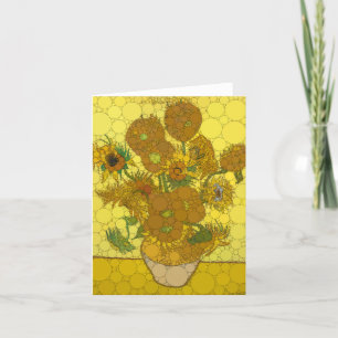 Solblommor, oändliga prickar - efter Vincent van G Tack Kort