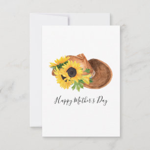 Solblommor och blomsterkort i Mors dag Kort