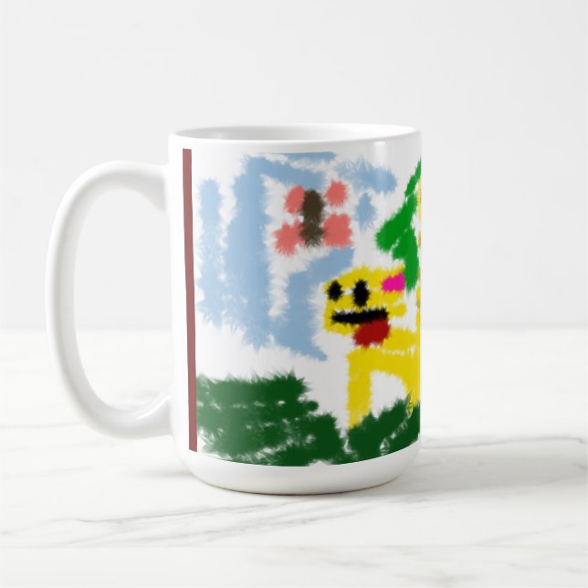 Solblommor och Chihuahuas Kaffemugg (Vänster)
