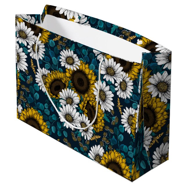 Solblommor och daisy, sommarträdgård 2 (Baksidan Vinklad)