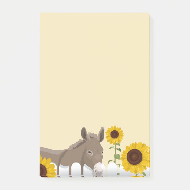 Solblommor' och Donkey Post-it Block (Framsida)