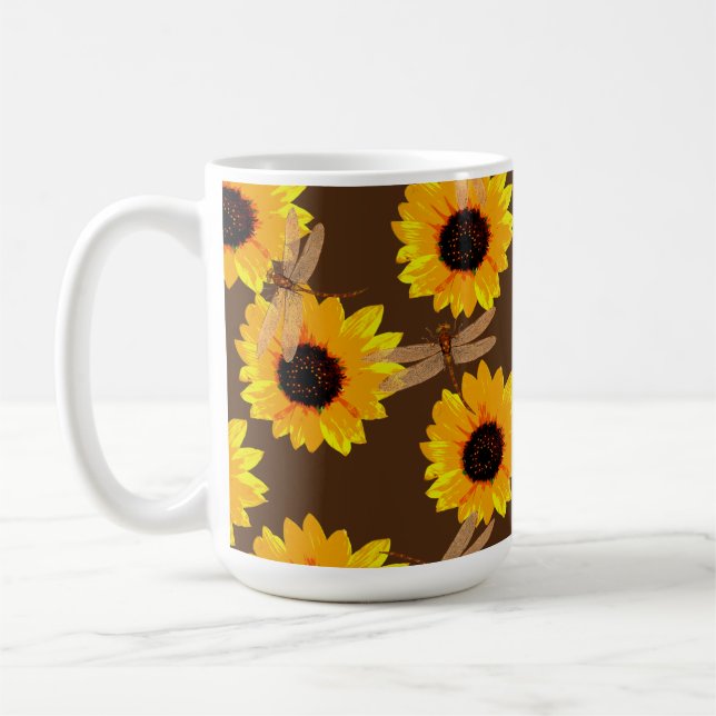 Solblommor och drakmer, kaffemugg (Vänster)