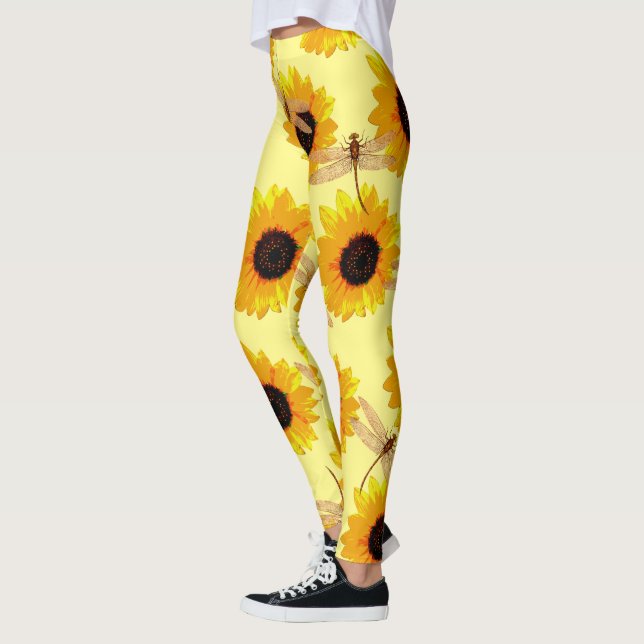 Solblommor och drakmer, leggings (Vänster)