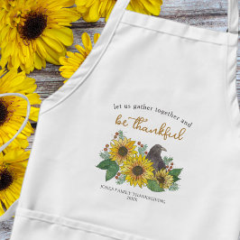 Solblommor och Kråka - Thanksgiving-familj Förkläde