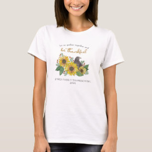 Solblommor och Kråka - Thanksgiving-familj T Shirt