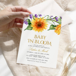 Solblommor och lavender Baby i Bloom Inbjudan