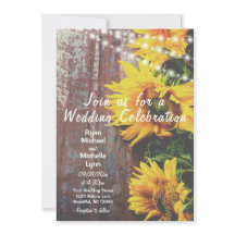 Solblommor och Ljus Rustic Landsbyggsbröllop