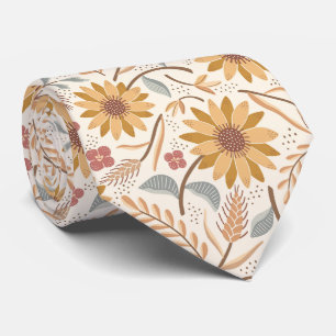 Solblommor och öron av vete slips