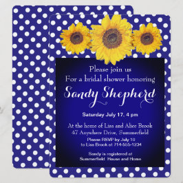 Solblommor och polka dots nr 5 inbjudningar