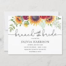 Solblommor och Ro Brunch med Bride Shower