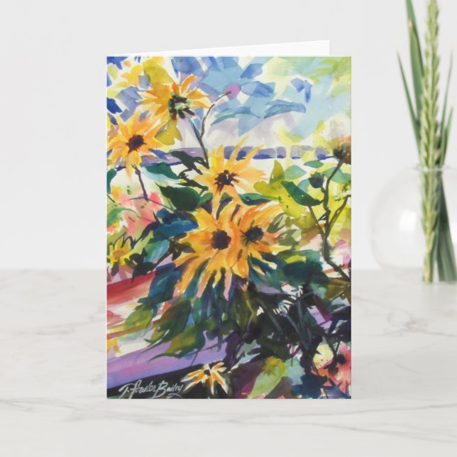 "Solblommor och skuggor" Kort (Framsida)