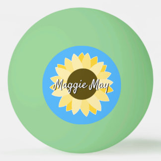 Solblommor på Blue ping Pong boll