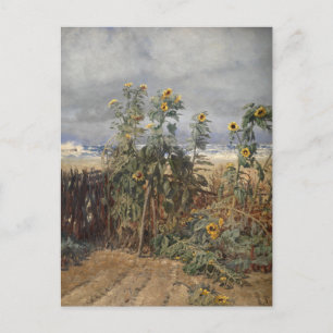 Solblommor på en Beach Thorvald Niss Vykort