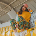 Solblommor på en turkoise Fence Leggings - Söt<br><div class="desc">Stora vackra solblommor som växer på ett turkostaket. Dessa söt- och roligtar kommer att få er att framträda,  känna söt och se underbar ut.</div>