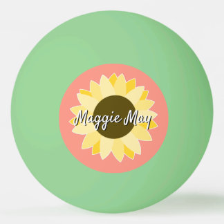 Solblommor på Peach ping Pong boll