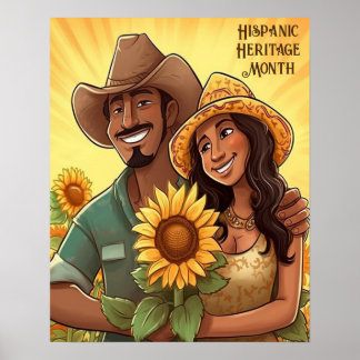 Solblommor par av latinskt arv poster